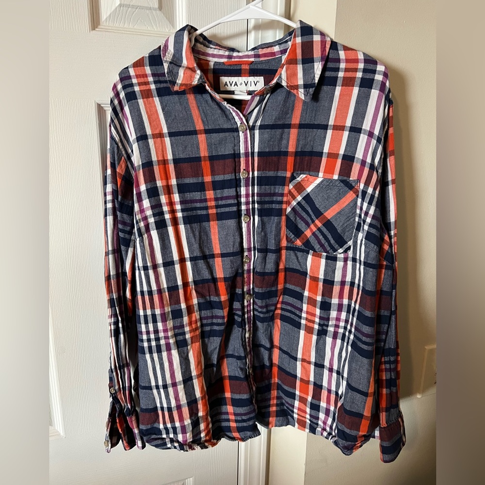 Ava & Viv long sleeve flannel